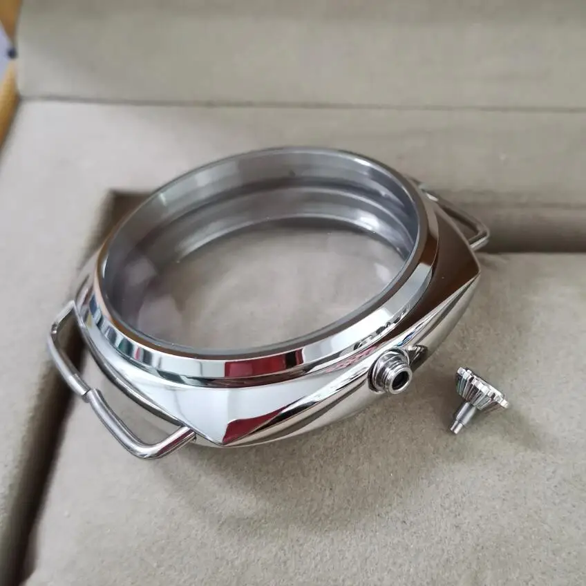 Watch parts polishing Watch case 316L stainless steel 47mm Watch case not have logo Suitable for ETA 6497 6498 Movement