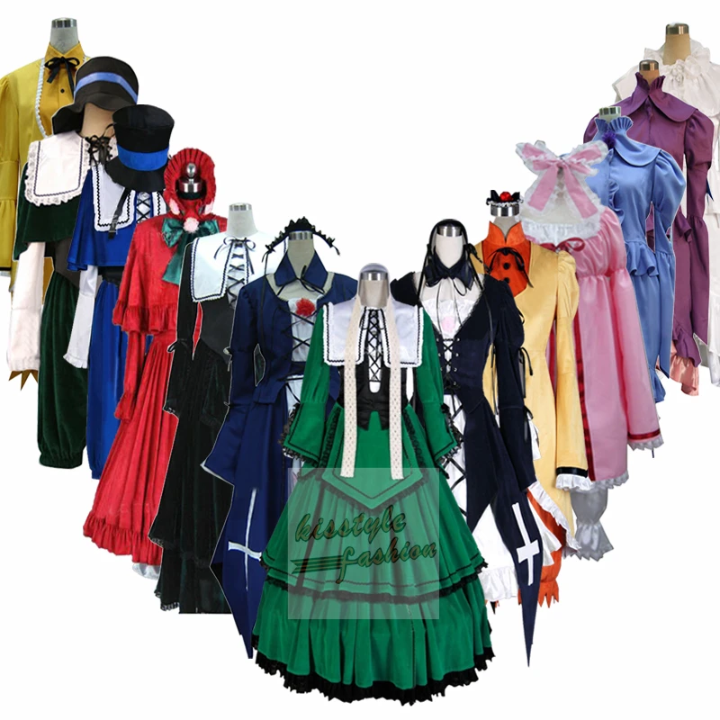 

Rozen Maiden Jade Stern Shinku Souseiseki Gothic Group of Characters Clothing Anime Clothes Cosplay Costume,Customized Accepted