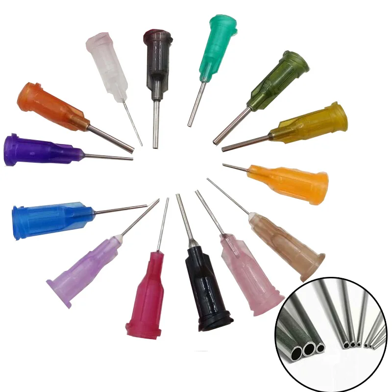 Imagem -05 - Líquido Dispenser Seringa Agulhas Dicas Cola Dispensing Dicas Calibre 304 14g 30g 12 mm 50 Pcs