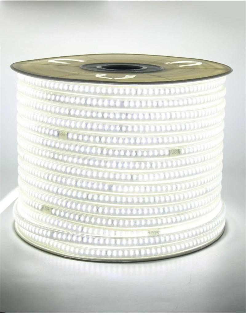 100m/lot AC 220V LED Strip Light SMD 3036 10W/m Outdoor Waterproof LED Tape Flexible 144LEDS 3000K 4000K 6000K