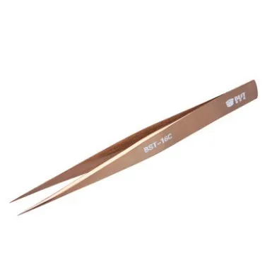 Tweezers Anti-magnetic paint Mobile phone repair tool Pointed stainless steel large handle Best BEST-16C