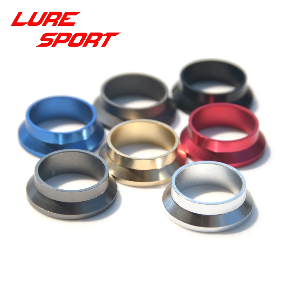Luresport anel espacial de alumínio, 10 peças, assento de carretel fuji spar6, verificação de vento, vara de pesca, componente de construção, reparo, acessório diy