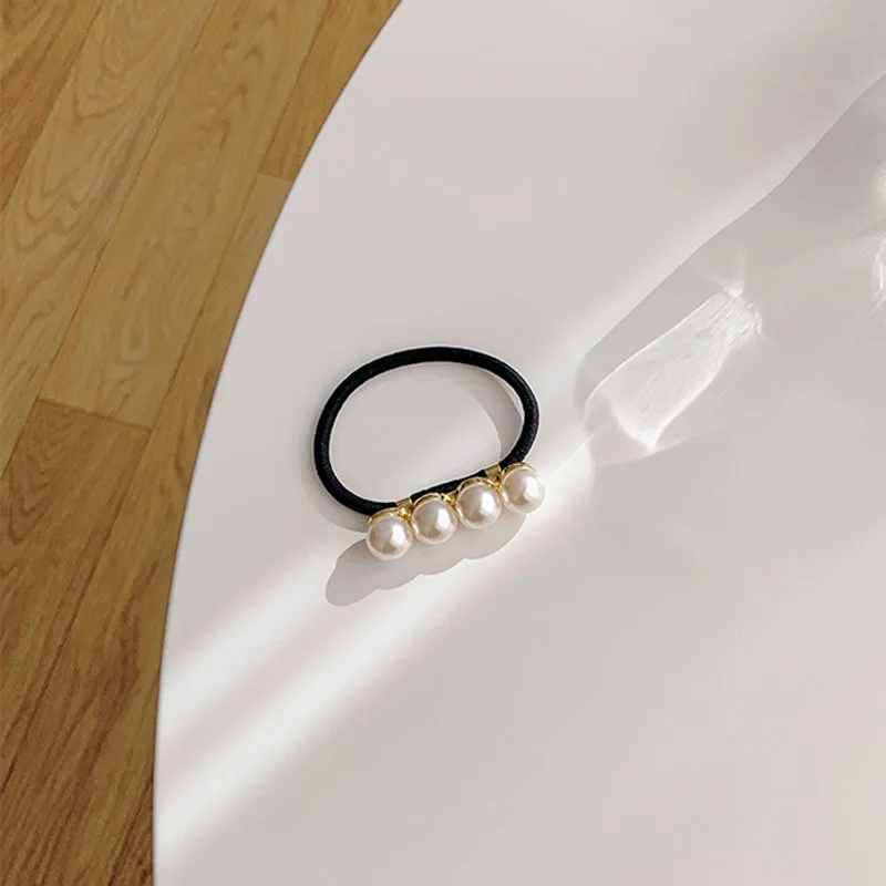 Simplicity Pearls Korean Style Women Girls Elastic Hair Band Hair Accessories Ponytail Fashoin Grils Scrunchies Rubber Band
