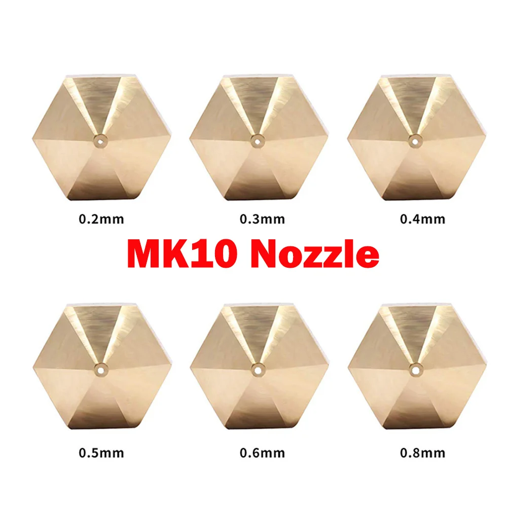 Mk10หัวฉีดสำหรับ3D เครื่องพิมพ์ M7ทองเหลือง0.2มม.0.3มม.0.4มม.0.5มม.0.6มม.พิมพ์หัวฉีดสำหรับ1.75มม.Mk10 Extruder