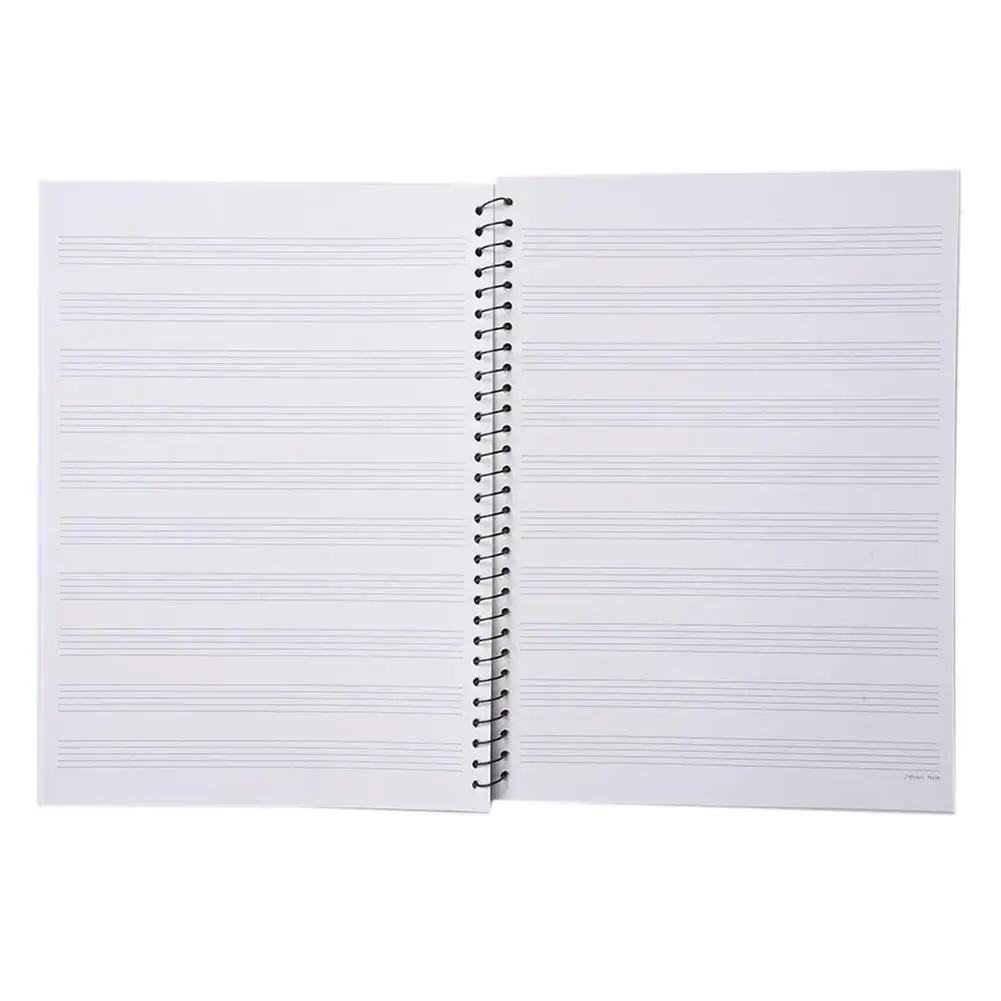 50 Pages Music Sheet Spiral Notebook Stave Staff Manuscript Paper Exercise Book Used for Music Composition Double-sided Writing