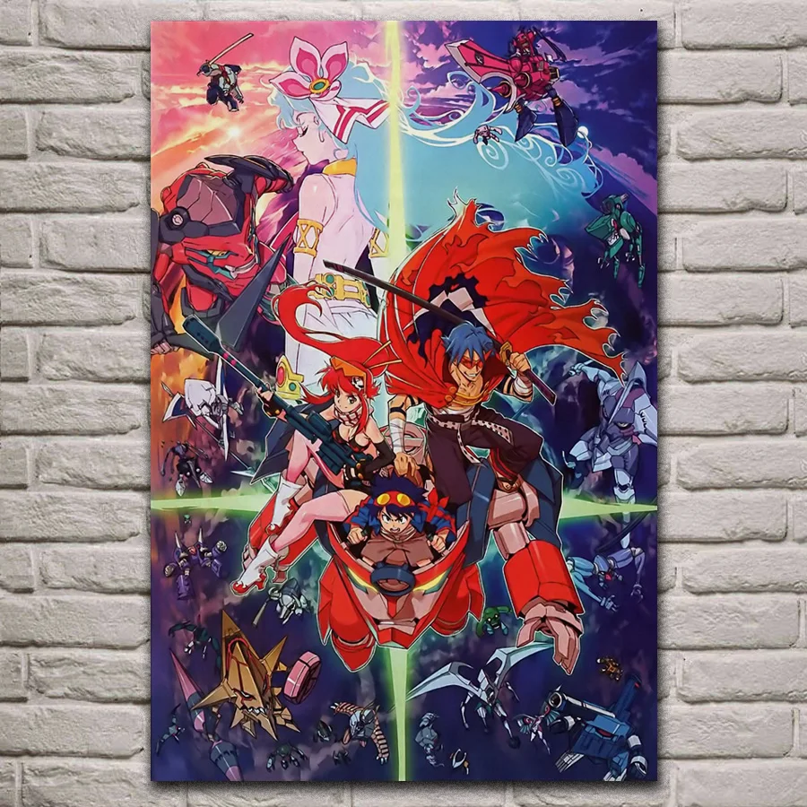 5d Diy Diamond Painting Japanese Anime Tengen Toppa Gurren Lagann Full Square/Round Diamond embroidery Cross stitch mosaic room