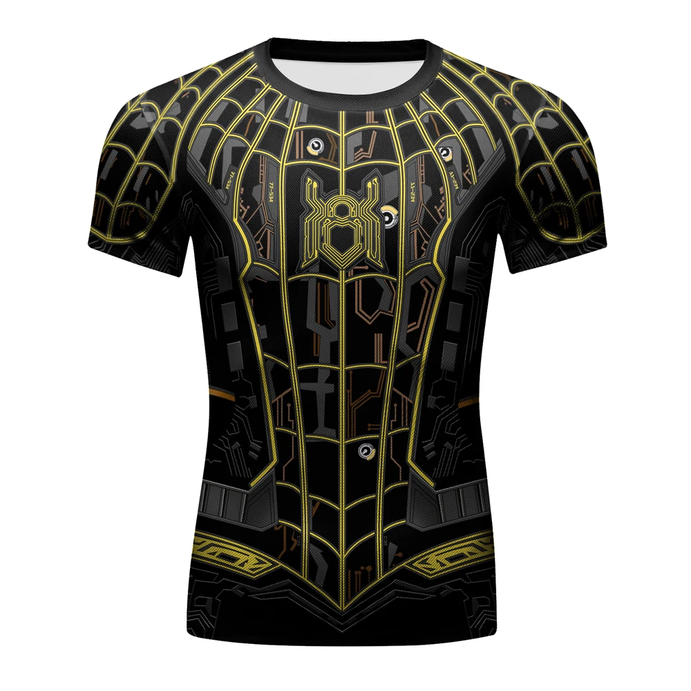 Fashion Sport Tights Compression Shirts 3D Printed T-shirt Men Short Sleeve Costume Style Tops Male Fitness Quick-dry Tshirts