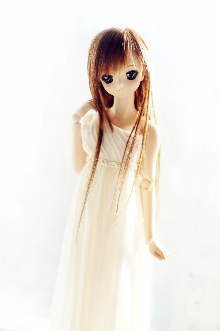 

G10-086 chidren toy KK/sd bjd 65cm 1/3 1/4 doll's props Accessoriess clothes white Off-the-shoulder dress 1pcs