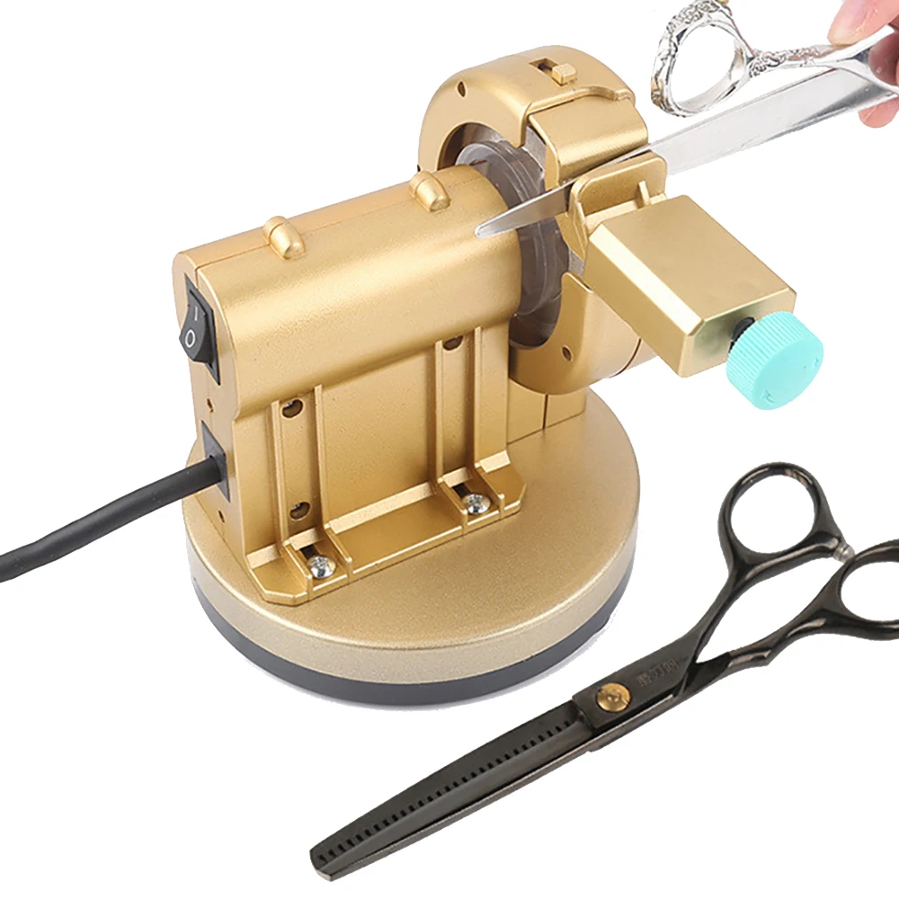 

Hair Salon Hairdresser Self - Grinding Scissors Machine Flat Shear Tooth Shear Polisher Tailor Scissors Grinder Tool Sharpener