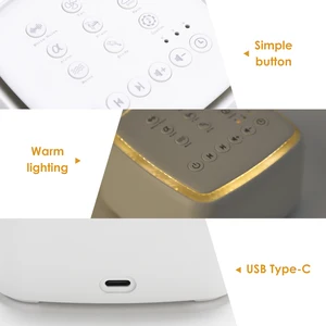 Weißer C -Typ -Geräuschmaschine, wiederaufladbarer Typ, zeitgesteuert, Schlafklangmaschine, Baby -Entspannung, Erwachsener, Büro, Reisen 12 Hauptverkäufe Schlaf - №10