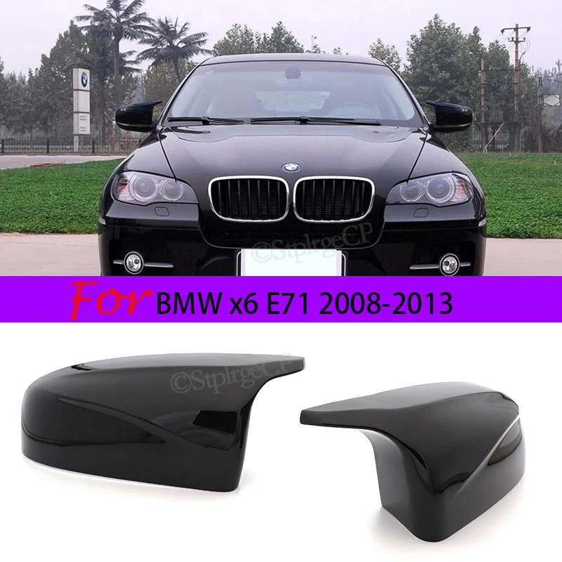 

Left+Right X5 X6 Mirror Cover Car Side Door Wing Rear View Mirror Cap Cover Shell Replacement For BMW X5 X6 E70 E71 2008 - 2013