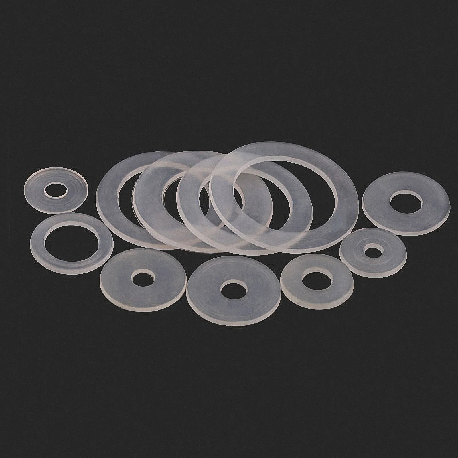 50 pz rondelle di plastica bianche rondella piatta in Nylon morbido rondella di tenuta isolante M3 M4 M5 M6 M8 M10 M12 M14 M16 M18 M20