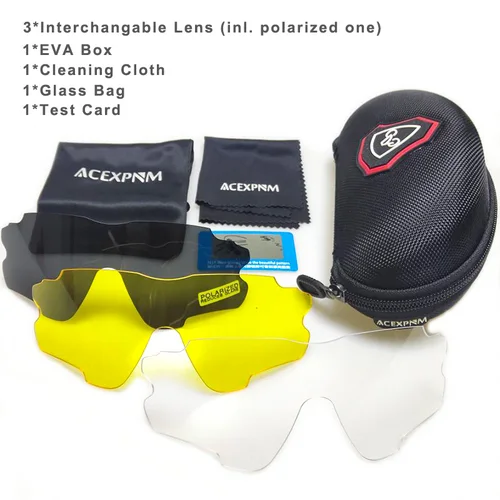 Imagen 2 del producto ACEXPNM gafas polarizadas para ciclismo de montaña, gafas para deportes al aire libre, gafas para ciclismo UV400, 4 lentes, gafas para ciclismo, gafas de sol para hombres y mujeres