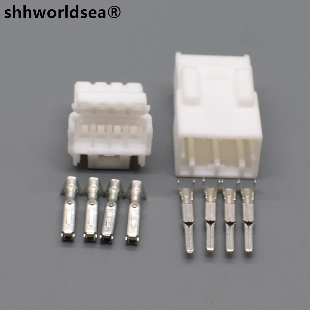 

shhworldsea 4 Pin Automobile Black White Connector Cable Waterproof Wiring Plug Male Female Housing Socket 174929-1 174922-1