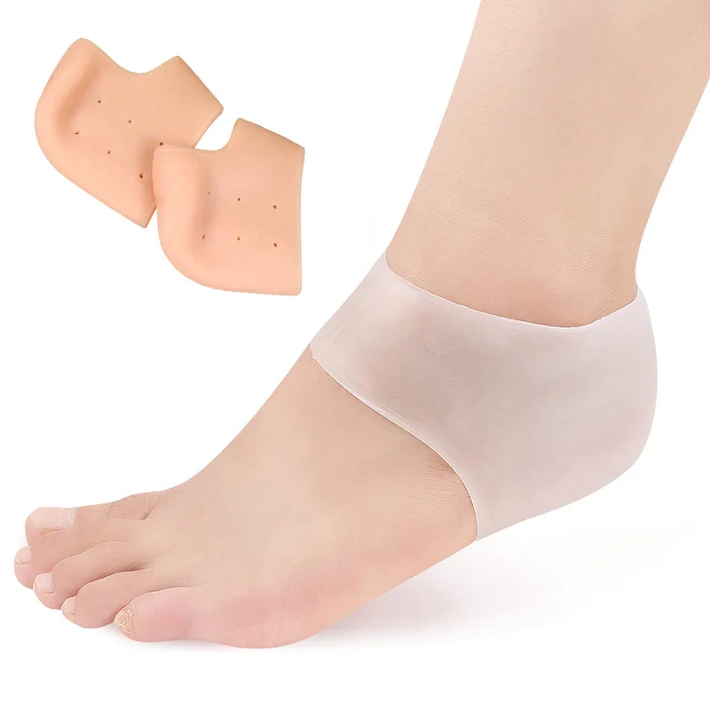 

USHINE Silicone Insole Socks Foot Care Protector Cracked Moisturizing Back Heel Skin Orthopedic Insoles Woman Man