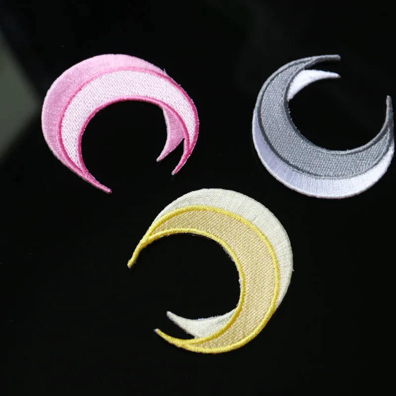 1pc embroidery moon patches for clothing Embroidered embroidered patch for clothes Sewing applique parches