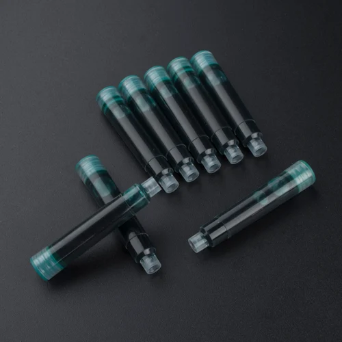 20 piezas pluma estilográfica de color VERDE recarga de tinta bomba convertidora cartuchos de 2,6mm recarga de pluma