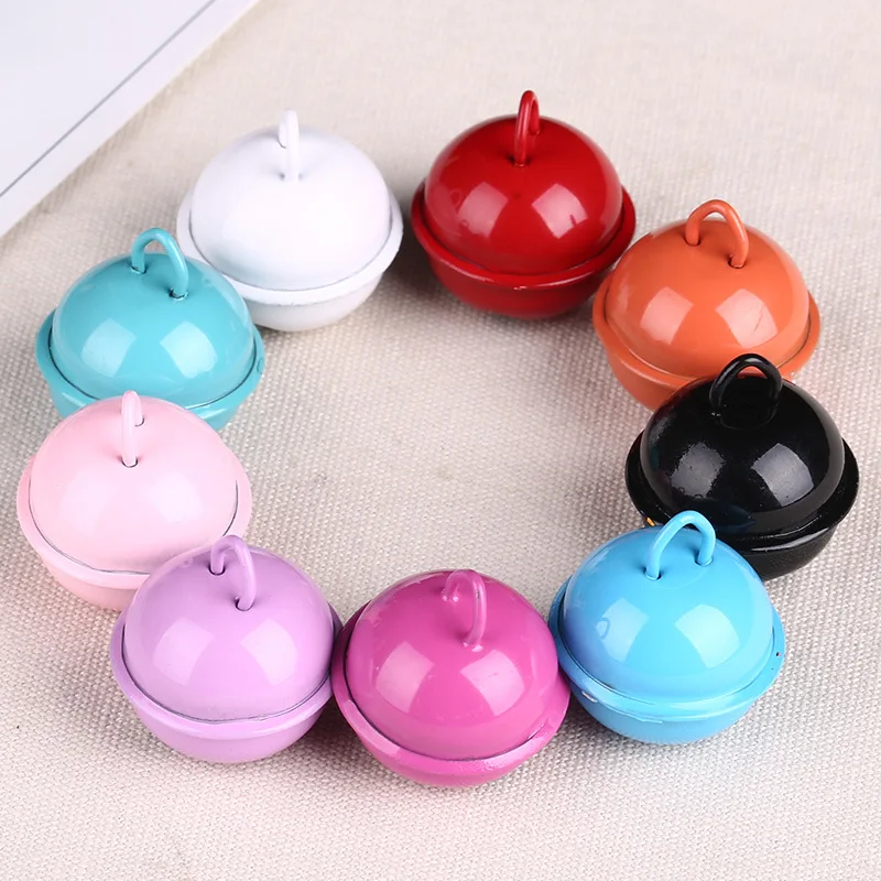 20Pcs Cute candy color 22mm painted iron bell Party Decoration/Christmas Tree Decoration/DIY Craft Accessories/Pet bell