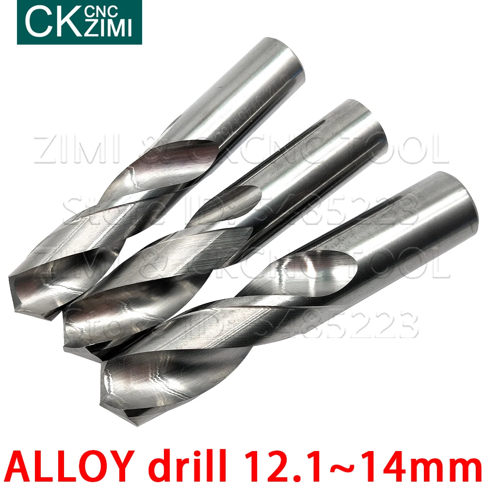 1 Chiếc 12.1-14Mm Carbide Mũi Thép Không Gỉ Gỗ Xoắn Mũi Mũi Khoan Khoan Kim Loại tiện Bằng Máy CNC Máy