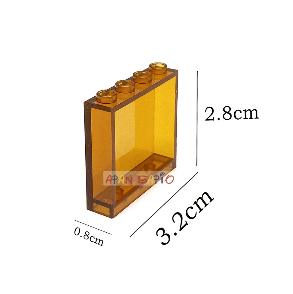 10/20pcs DIY Building Blocks 1x4x3 Transparent Plate Bricks Educational Plastic Toys for Children Compatible Brands Kids Gifts