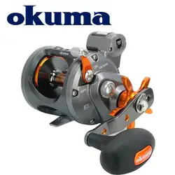 OKUMA Fishing Reel Coldwater Line Counter Reel Full Carbonite Drag System Lightweight corrosion resistant frame Baitcasting Reel