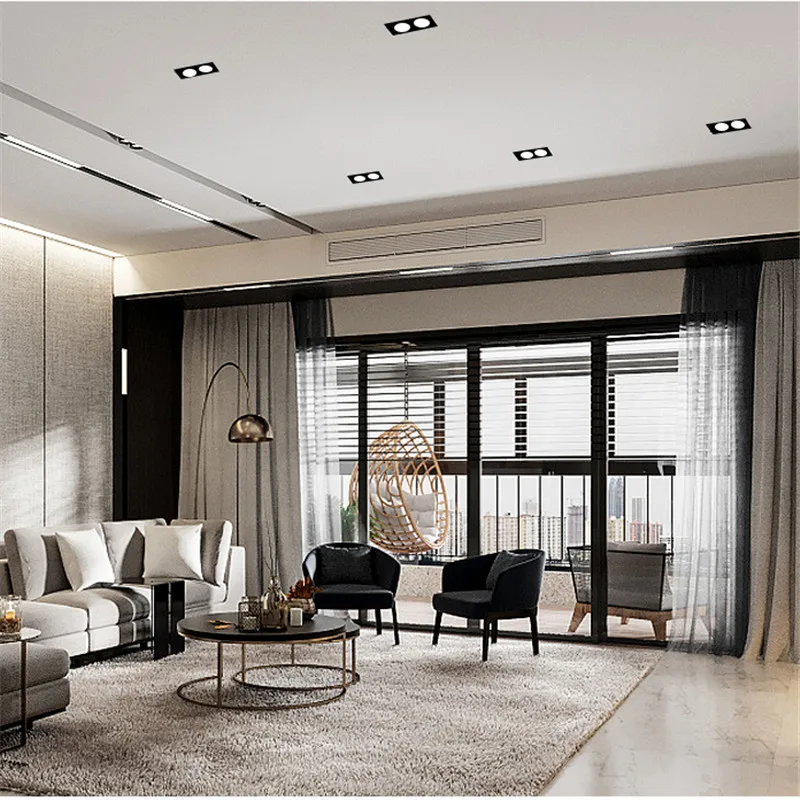 Dimmable Recessed Anti Glare LED Downlights 9W/12W/15W/18W/24W/30W COB Ceiling Lamps Spot Lights AC90~260V For Home illumination