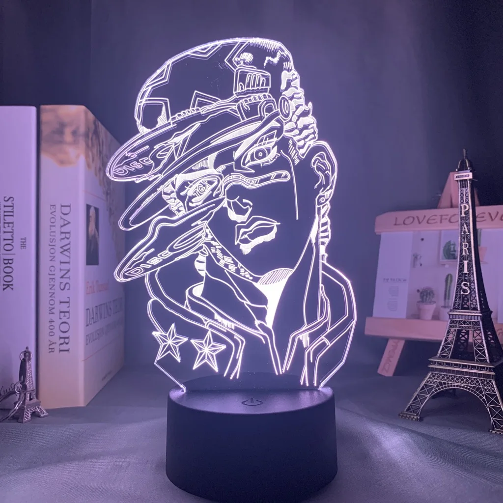 LED Anime Nachtlicht „Gogogogo“ – Farbwechsel, USB-betrieben, Manga-Deko Fürs Zimmer