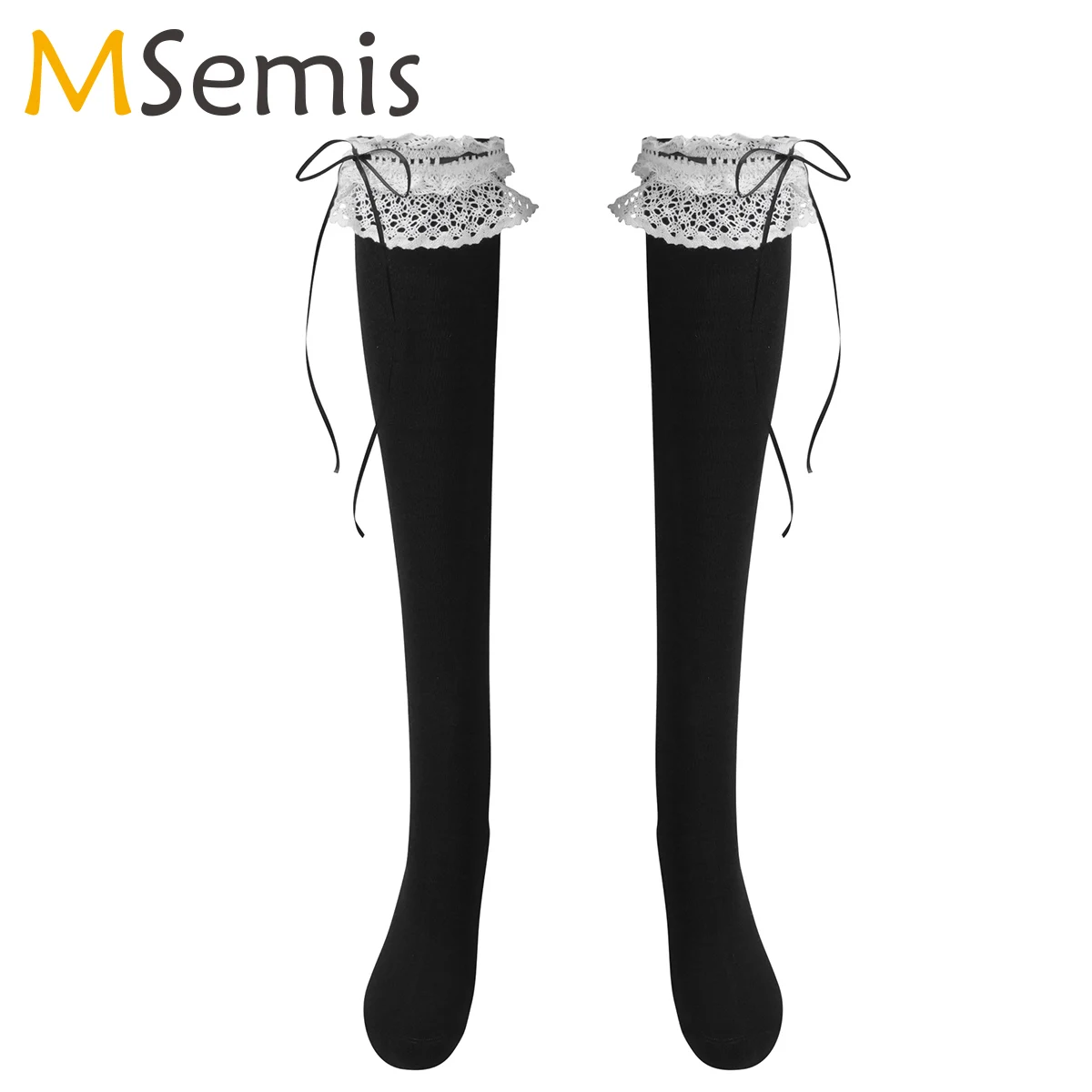 New Lolita Socks Women Lace Ruffle Stockings Sweet Knee High Socks Anime Cosplay Girls Spring Autumn Leg Warmer Cotton Long Sock