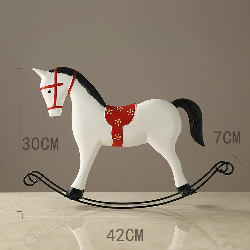 Swedenn cavallo in legno giocattolo per bambini decorazione moderna statua nordica scultura d'arte decorazione della casa