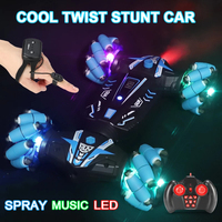 2.4G 4WD RC Car Toy Gesture Sensor Control Car Stunt Spray Twist Drift Vehicle Off Road RC Car Toys for Children Boys Kids Gifts