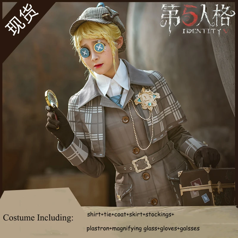 

Anime! Identity V Emma Woods Miss Truth The First Anniversary British Detective Gothic Uniform Cosplay Costume NEW Free Shipping