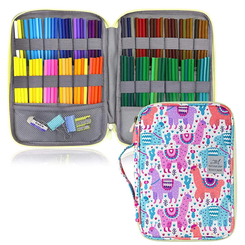 Estuche escolar con 96 agujeros para niños y niñas, estuche de lápices Kawaii de gran tamaño para almacenar bolígrafos, caja de oficina, Kit de