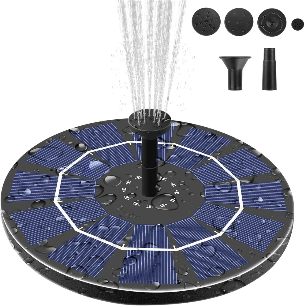 Floating Solar Fountain Garden Water Fountain Pool Pond Decoration Solar Panel Powered Fountain Water Pump Garden Decoration