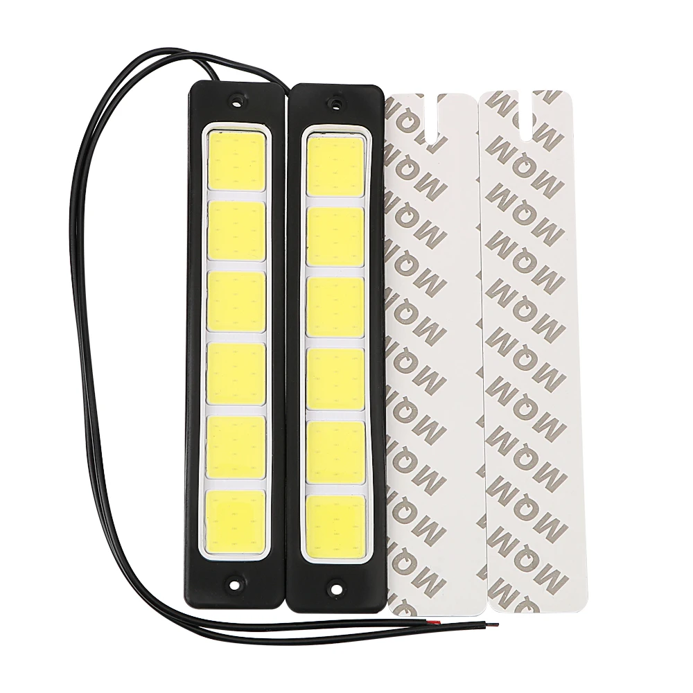 Functions Lamp Waterproof 2pcs Flexible Super Bright LED Car DRL Square COB Daytime Running Light Fog Lamp Bendable