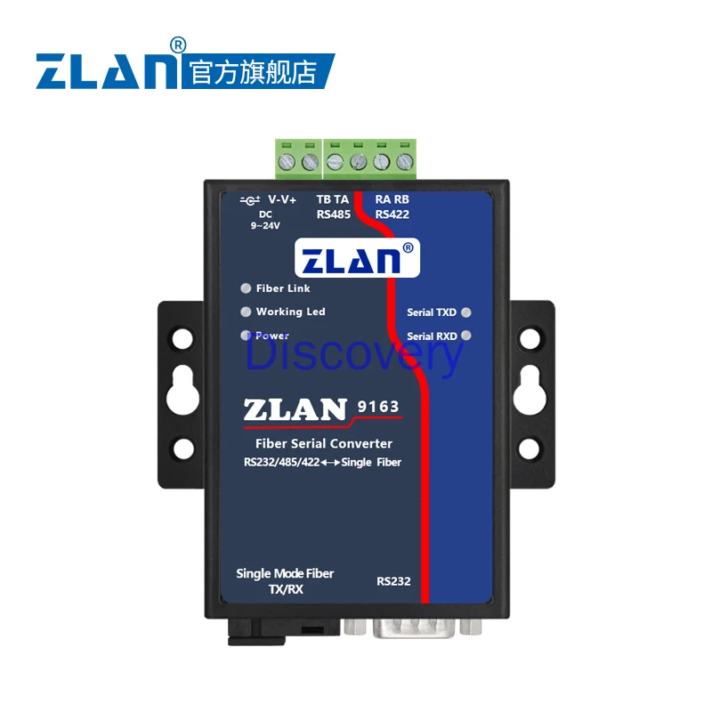 

485 to Fiber Optic Transceiver Serial Port 232/422 to Fiber Optic Transceiver Single Mode Single Fiber SC ZLAN ZLAN9163