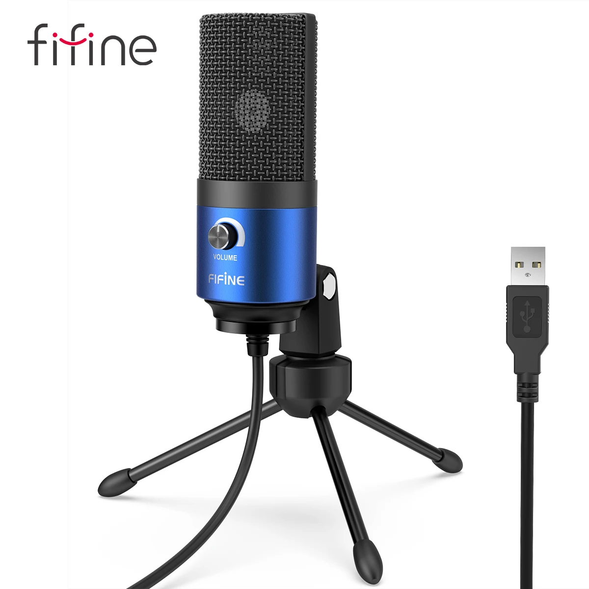 FIFINE Metal USB Microphone Recording MIC for Laptop Windows,Cardioid MIC