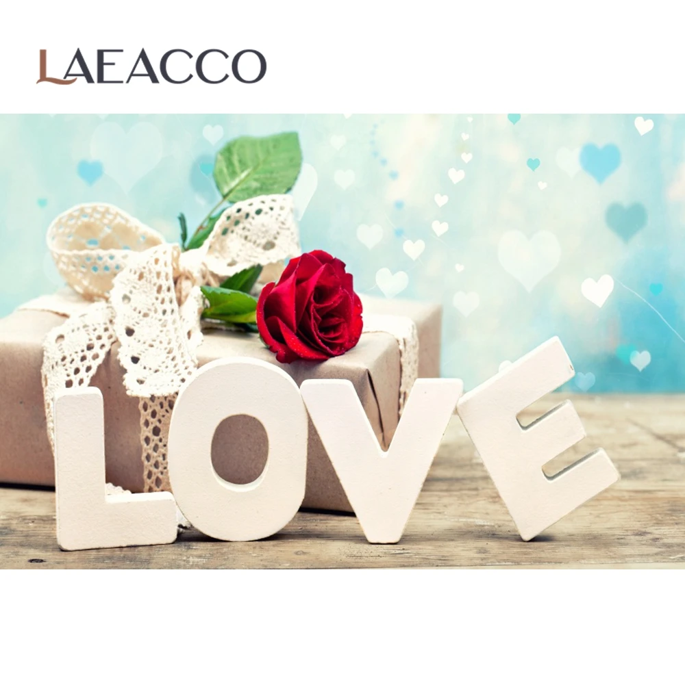 Laeacco พื้นหลังภาพวันวาเลนไทน์ Love Heart ดอกไม้เด็กทารกถ่ายภาพฉากหลังสำหรับ Photo Studio