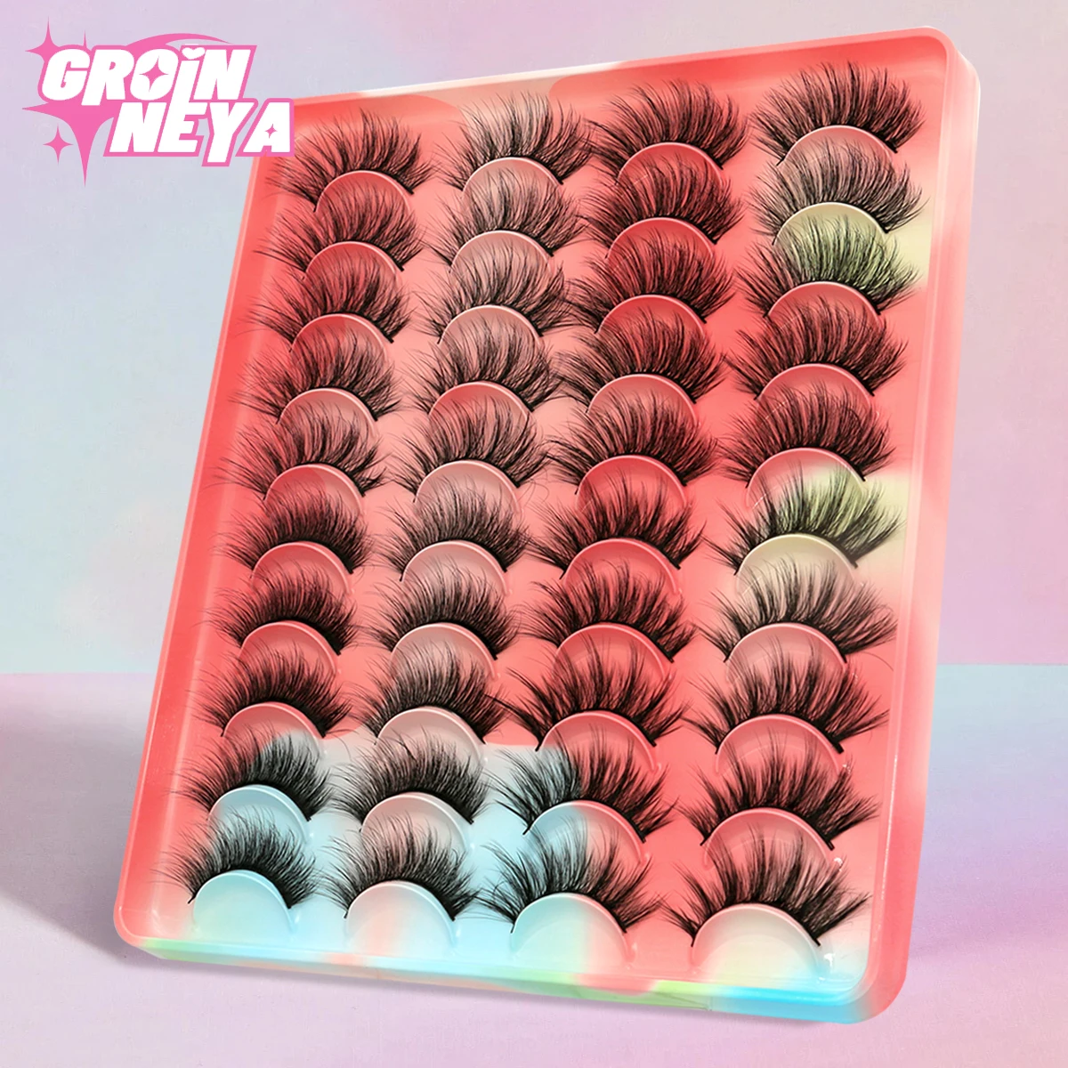 GROINNEYA 5/10/20 Pairs 3D Faux Mink Eyelashes Natural Thick Long False Lashes Dramatic Fake Eyelash Eyes Makeup  Beauty