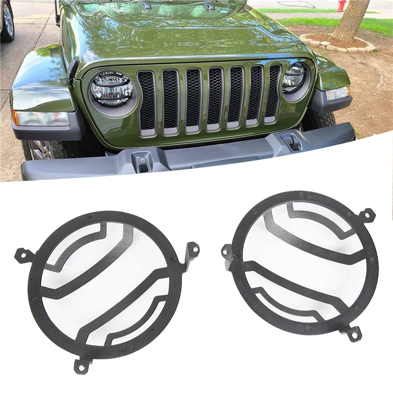 

Car Decoration External Accessories for Jeep Wrangler JL Gladiator JT 2018 2019 2020 2021 2022 2023 Headlight Guards Light Lamp