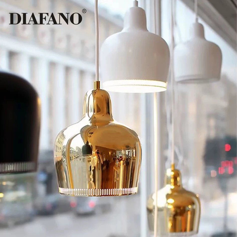 

Modern Artek metal pendant light personality Restaurant Bar E27 220V Hanging lamp Kitchen Bedroom beside For Decor Home Lighting