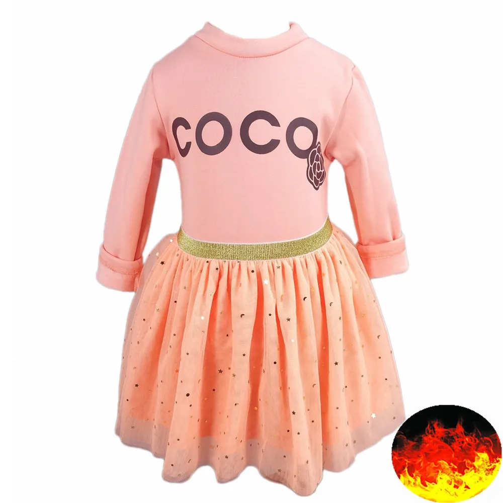 

Chumhey 2 pcs 1-4T Winter Baby Girls Clothing Sets Fleece Warm Basic Shirt + Shining Skirts Bebe Clothes Kids Clothes For Spring