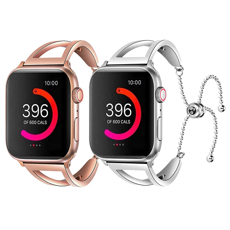 

Women Strap for Apple watch SE 6 5 4 band 40mm 44mm Stainless steel metal bracelet correas for iWatch 38mm 42mm series 3 2 1