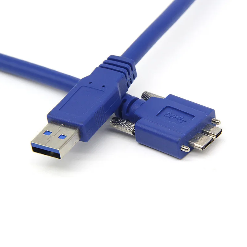 

USB 3.0 A type Male To Micro B Male extension Camera Cable USB3.0 AM/MicroB cord 1M 1.5M 2M 3M 5M with Locking Screws