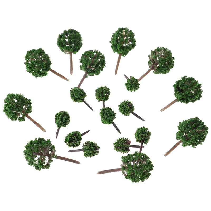 10pcs Ball-shaped Flower Model Trees Mixed Tree Model Landscape Trees Train Layout Garden Scenery Miniature 