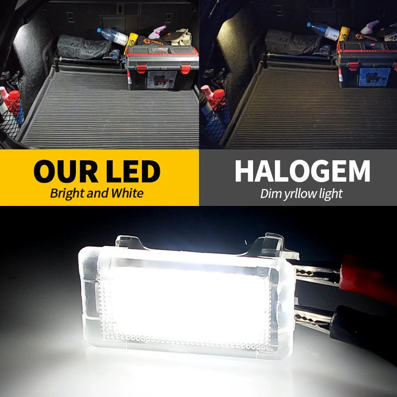 2Pcs LED Luggage Trunk Compartment Light for Opel Insignia for Astra G Convertible Vectra C Cargo Area Light Courtesy Door Lamp