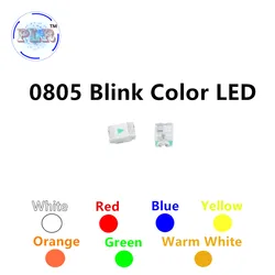 100 pz 0805 Flash LED diodi SMD bianco rosso blu verde giallo arancione RGB PLR emissione Alto Brilho 0805 Blink cambia colore