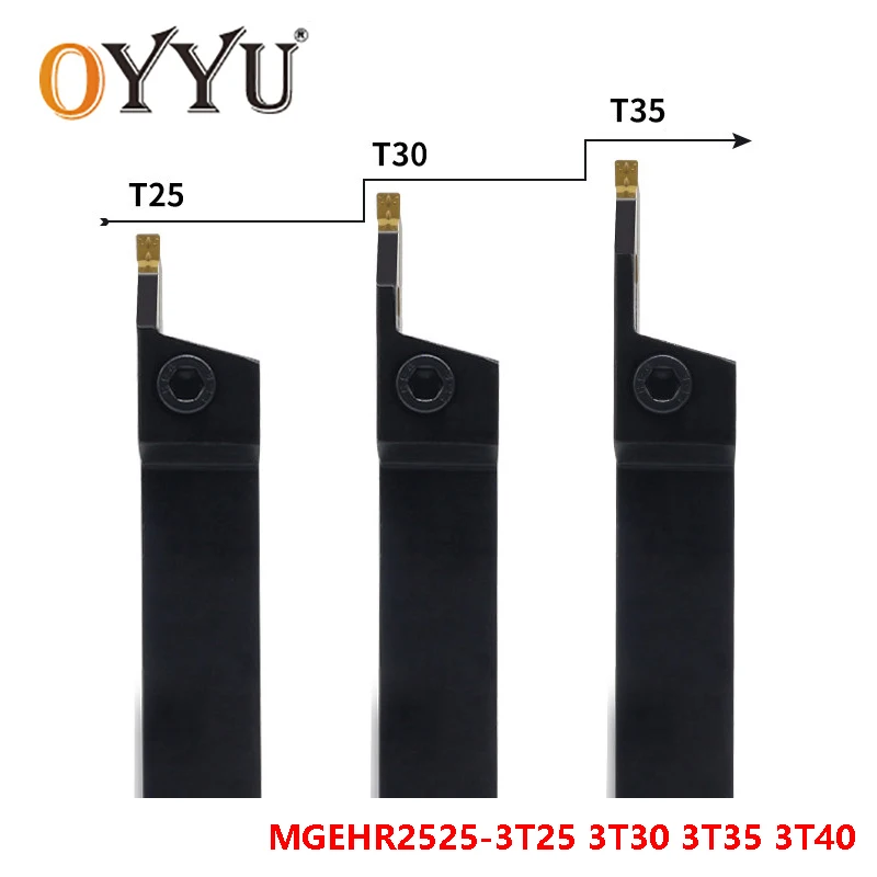 OYYU MGEHR 2525 T25 T30 T35 T40 Lengthening Depth MGEHR2525-3T25 MGEHR2525-3T30 MGEHR2525-3T35 MGEHR2525-3T40 Lathe Tool Holder