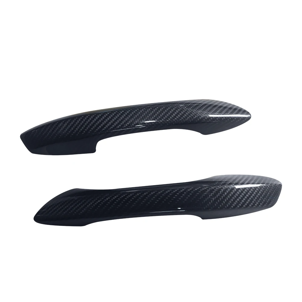 

2pcs Real Dry Carbon Fiber Car Door Handle Cover Trim For Porsche 718 Boxster Cayman 2016-2019