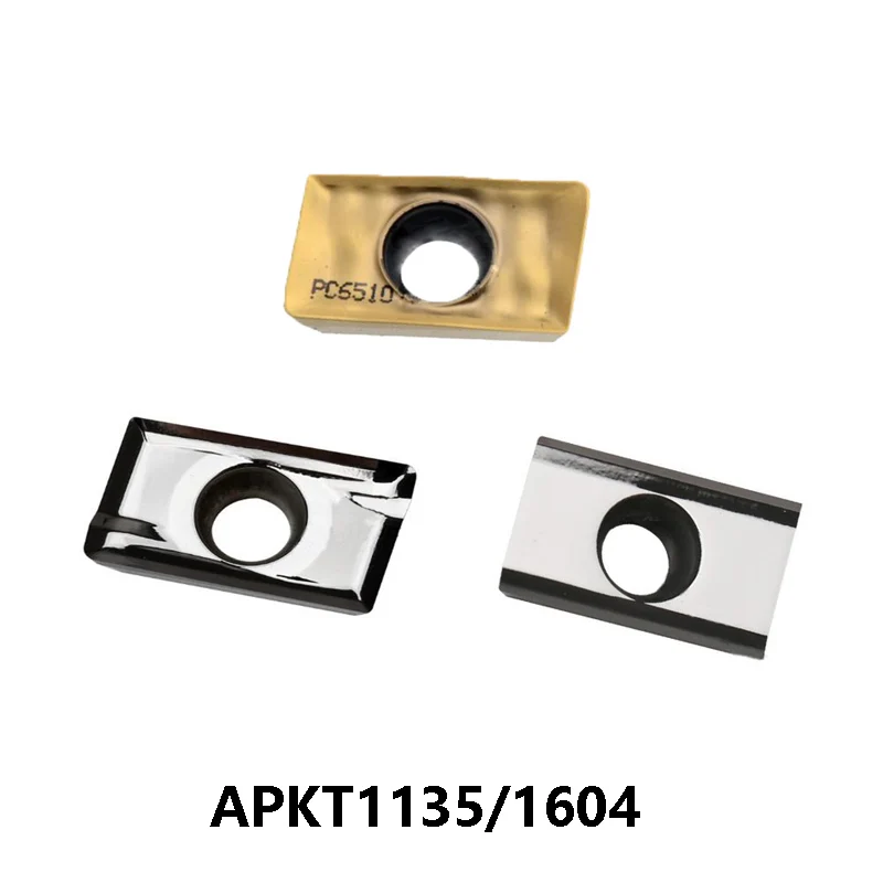 Original APKT APKT1135 APKT1604 PDFR MA3 MA3 H01 APKT1604PDSR-MM PC6510 APKT1135 APKT1604 Carbide Inserts CNC Milling Inserts