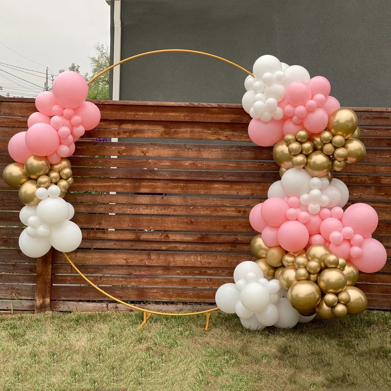 Round Backdrop Stand Metal Circle Wedding Balloon Arch Frame For Wedding Birthday Party Graduation Photo Background Decoration